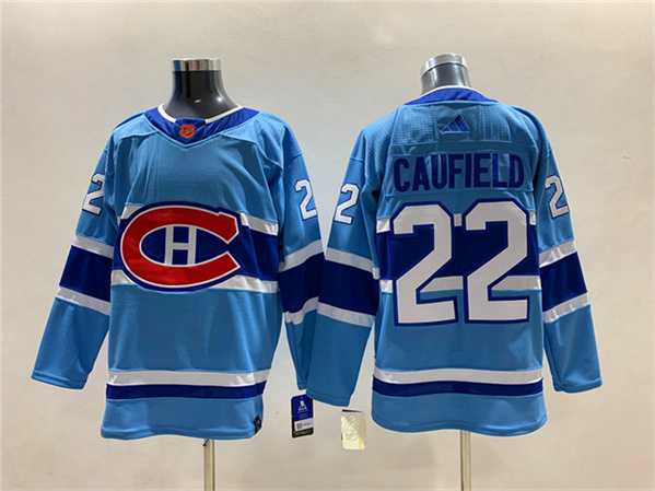 Mens Montreal Canadiens #22 Cole Caufield 2022-23 Reverse Retro Stitched Jersey->montreal canadiens->NHL Jersey
